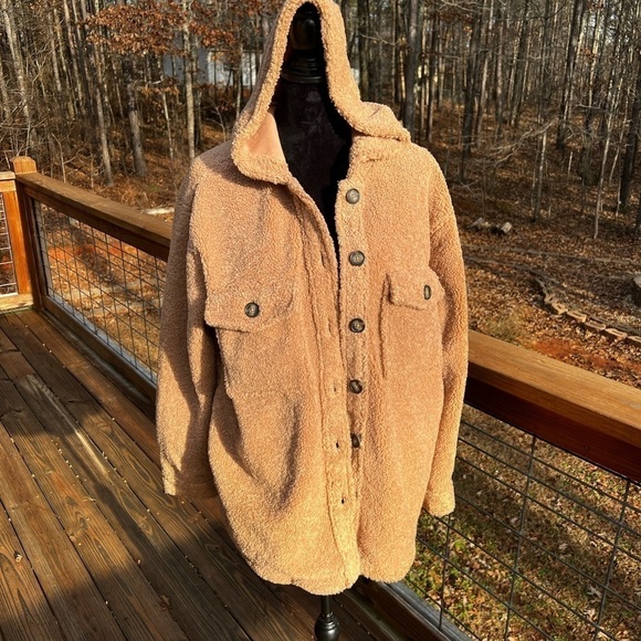 NWT Sanctuary x Revolve Harlow Sherpa Jacket Sz L Teddy Soft Plush - Picture 5 of 14